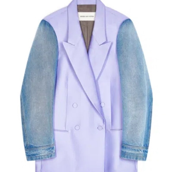 Dries Van Noten Blink Bis denim and satin blazer size medium - Picture 7 of 11